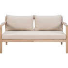 Linon Svana 58.25 In. W. x 31 In. D. Natural Finish Wood Sofa with Beige Cushions Image 6