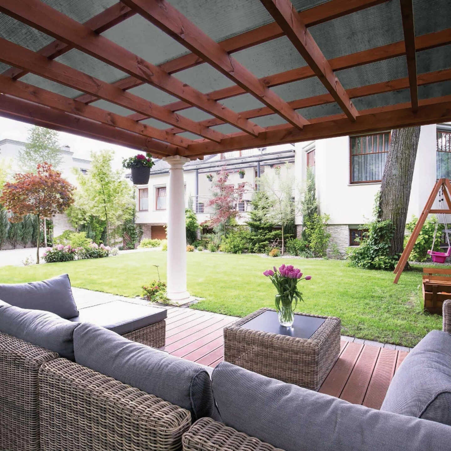 Coolaroo 6 Ft. x 15 Ft. Graphite 90% UV Sun Protection Shade Fabric Image 3