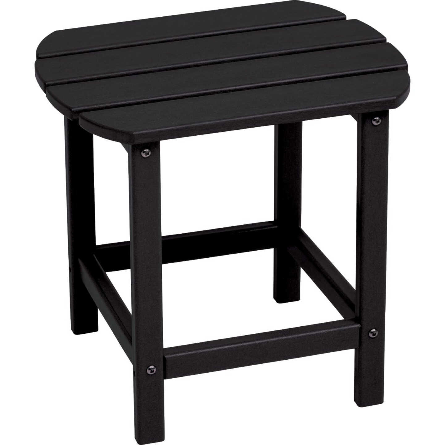 Outdoor Expressions Black HDPE Side Table Image 1