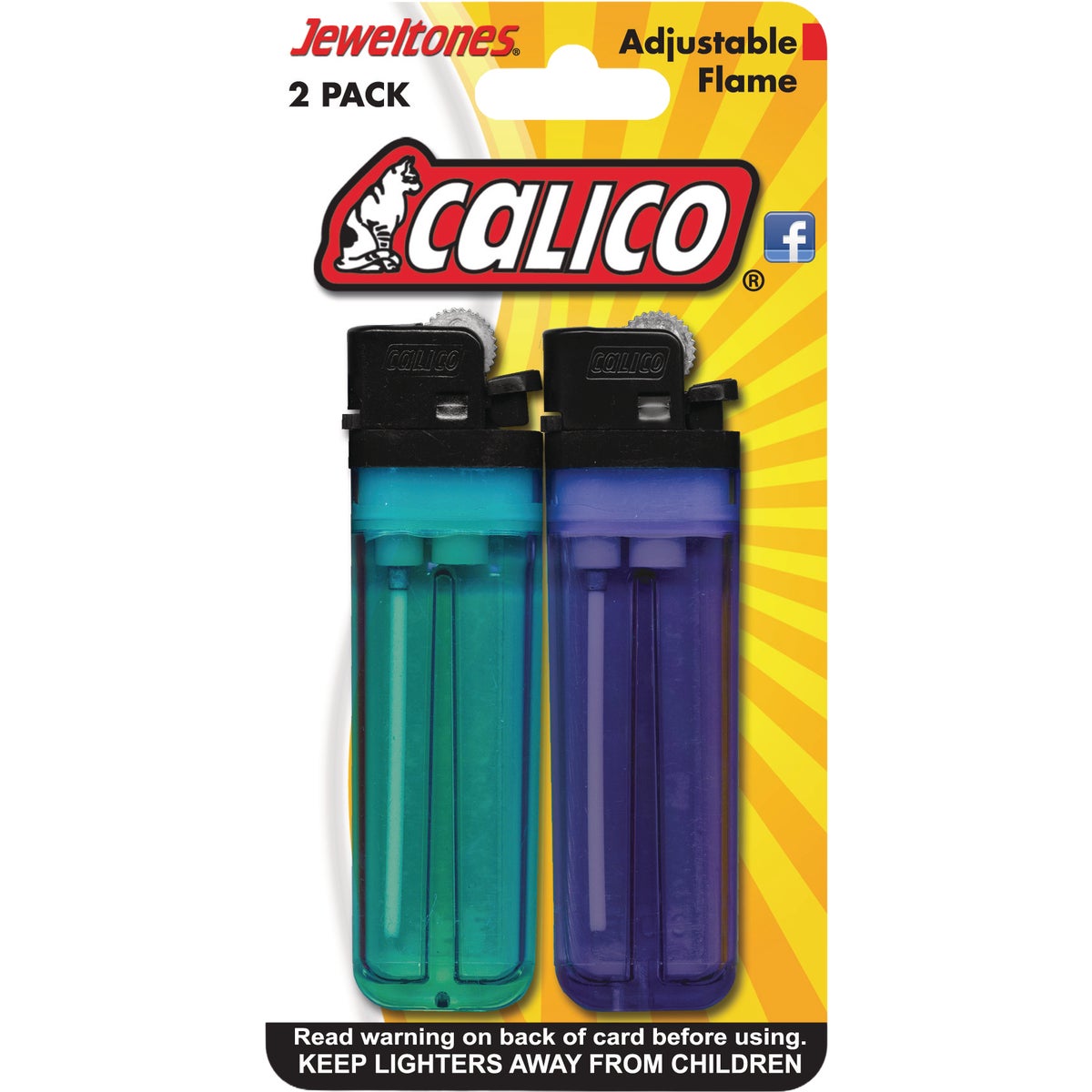 Calico Jeweltones Disposable Lighter (2-Pack)