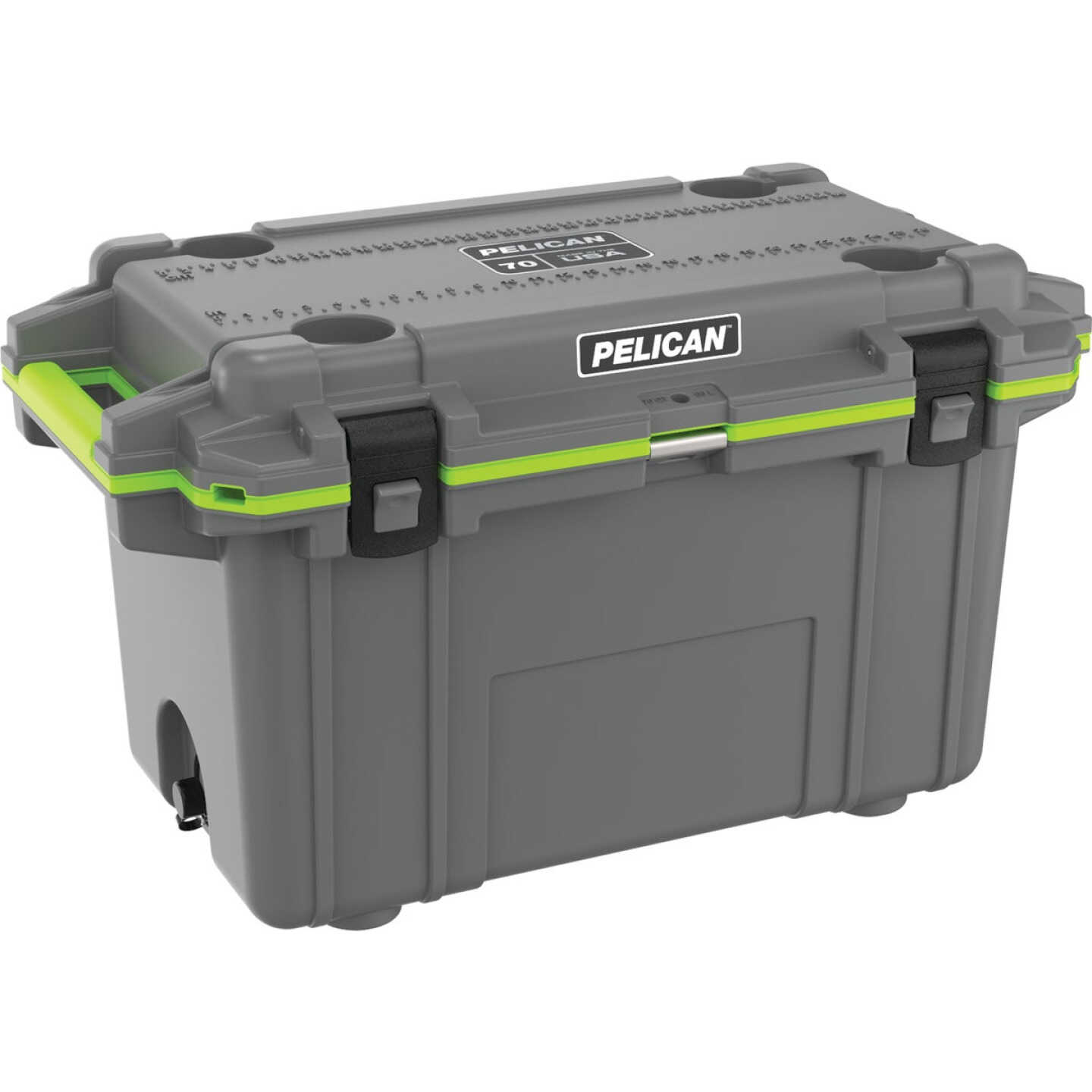 Pelican Elite 70 Qt. Cooler, Dark Gray & Green Image 1