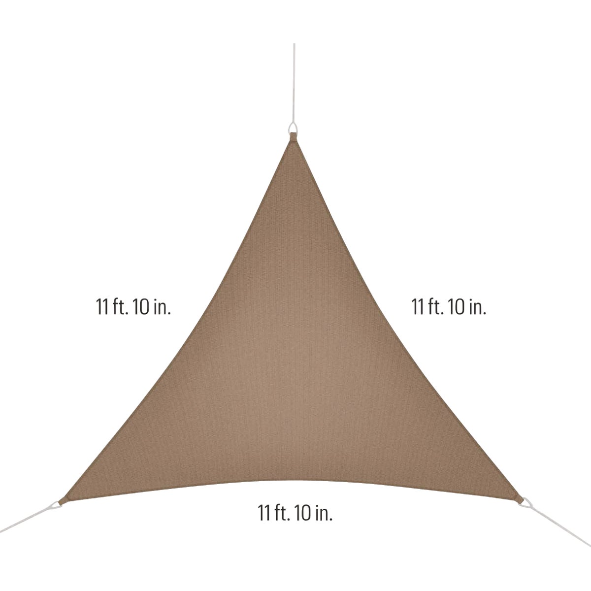 Coolaroo 11 Ft. 10 In. Almond Triangle Shade Sail