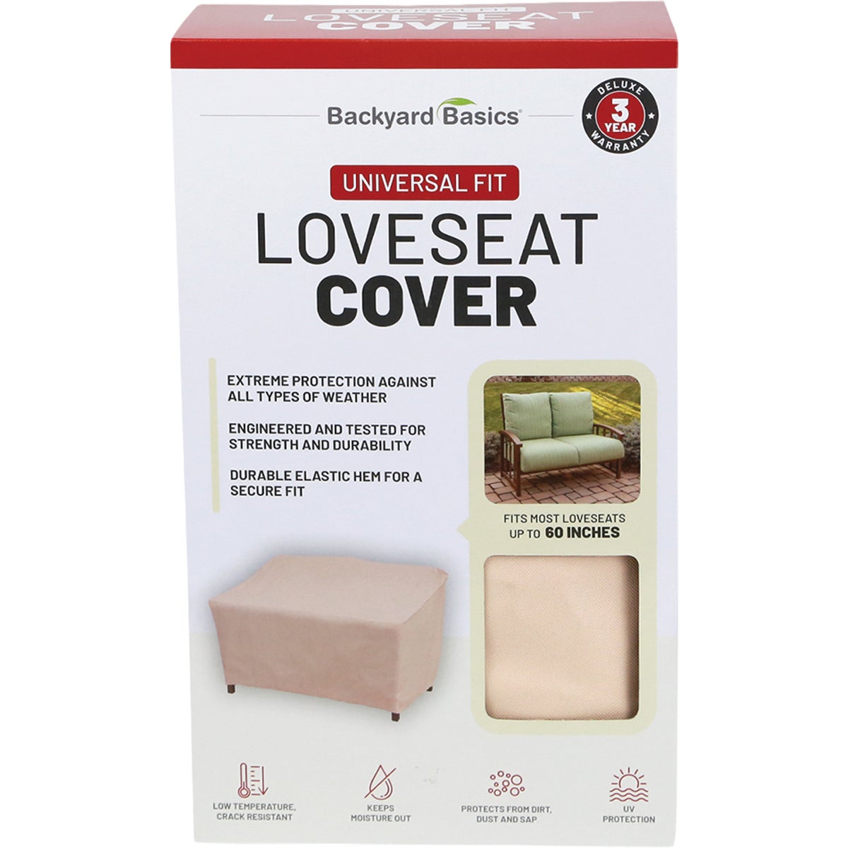 Backyard Basics 60 In. Patio Loveseat Cover