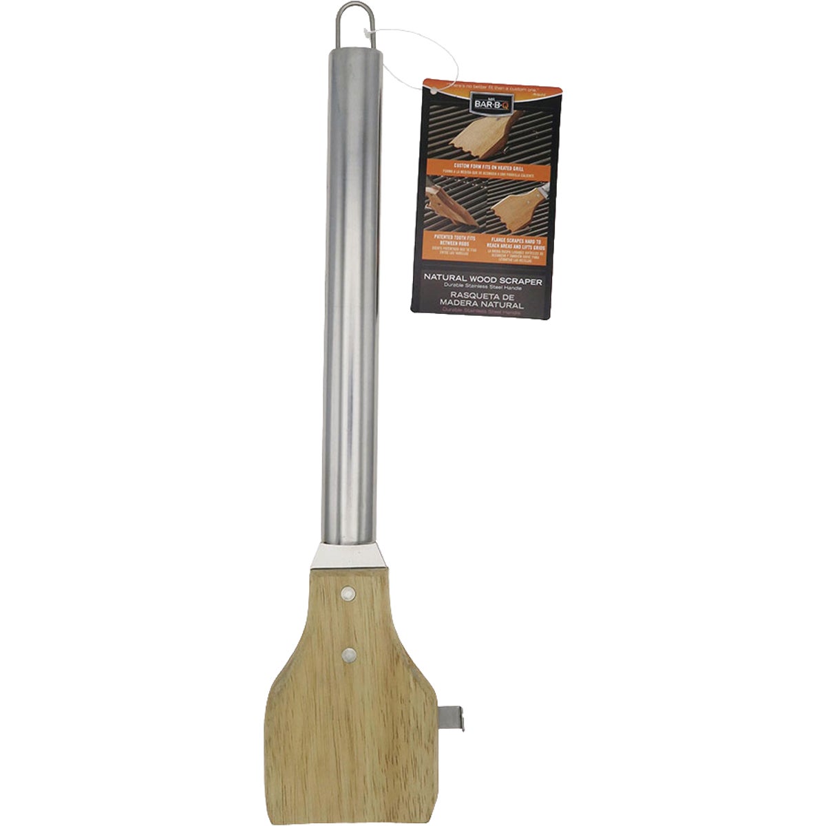 Mr. Bar-B-Q Stainless Steel & Wood Grill Cleaning Brush Image 1