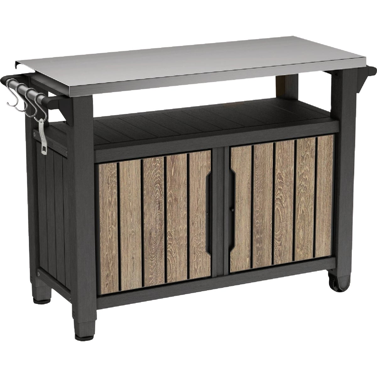 Keter Unity XL Grill Prep Station, Ashwood