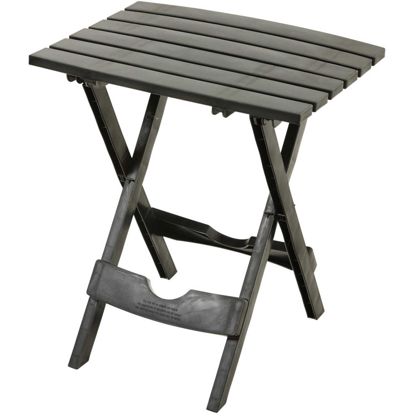 Adams Quik-Fold Black 15.25 In. W. x 17.38 In. L. Rectangle Poly Table Image 1