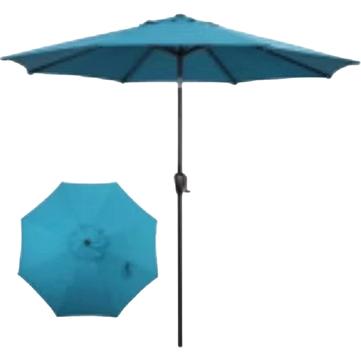 Sun-Ray 9 Ft. Steel Teal Patio Umbrella