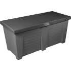 Gracious Living 65.5 Gal. Resin Gray Deck Box Image 1