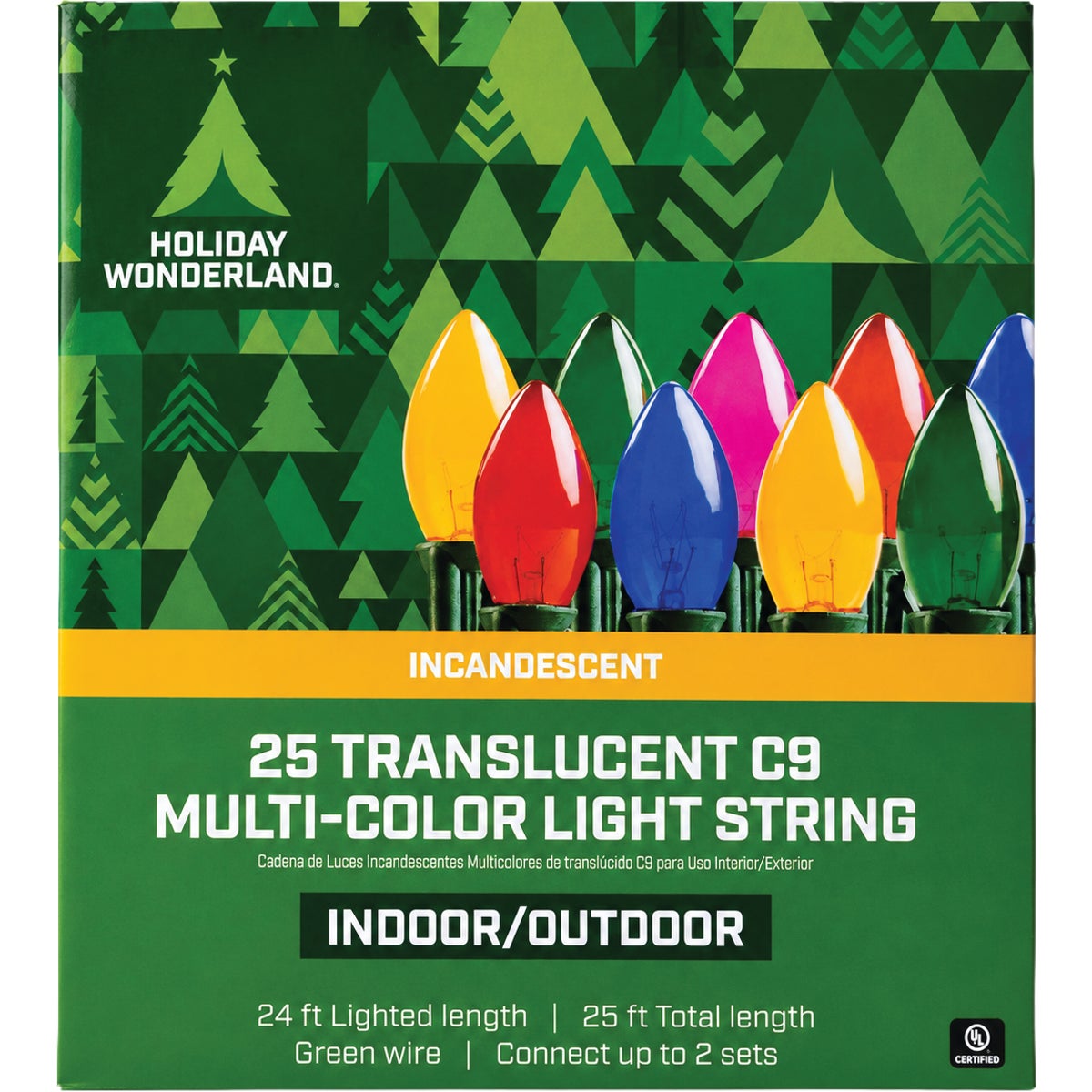 Home Impressions Transparent Multi 25-Bulb C9 Incandescent Light Set Image 2
