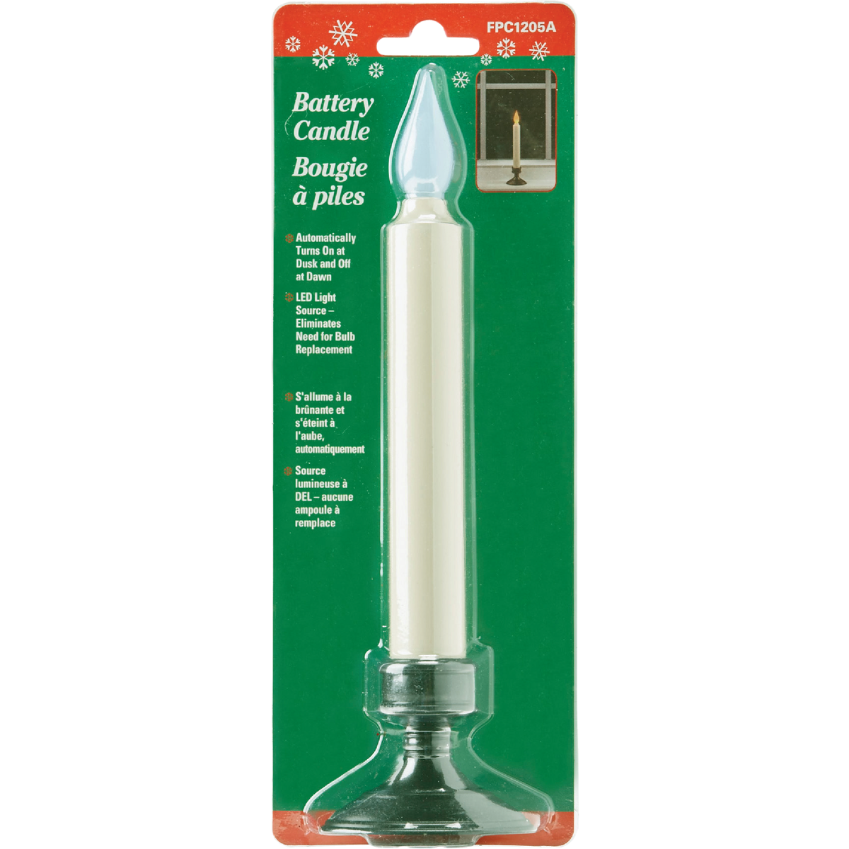 Xodus 3.5 In. W. x 9.75 In. H. x 1.6 In. D. Aged Bronze LED Dusk To Dawn Battery Operated Candle Image 2