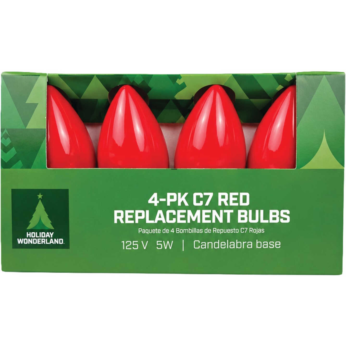 Home Impressions C7 Red Ceramic 125V Replacement Light Bulb (4-Pack) Image 2