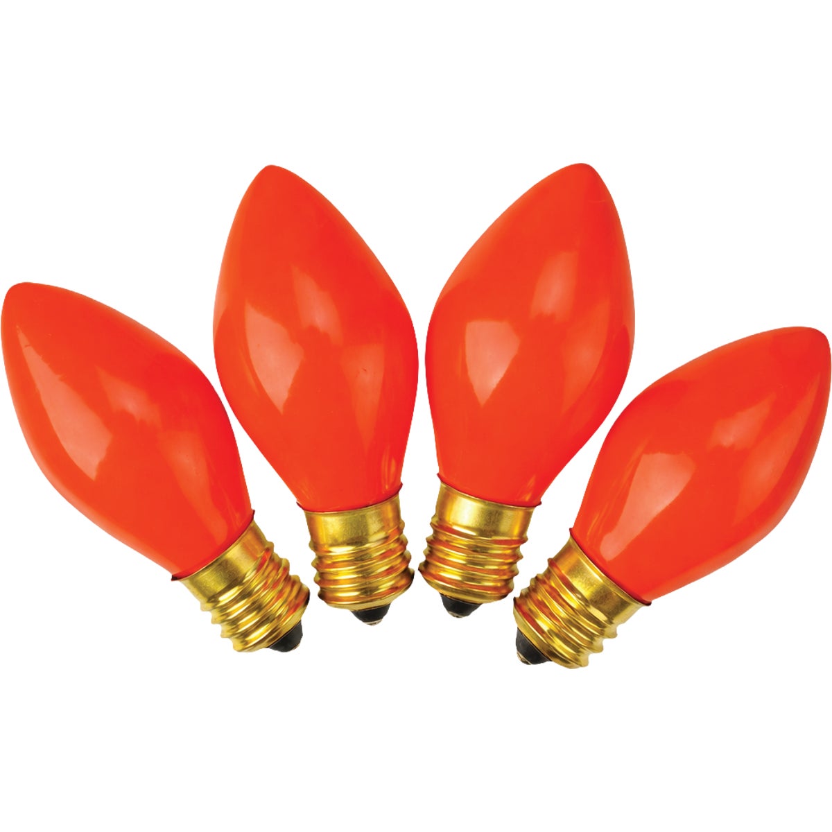 Home Impressions C9 Orange Ceramic 125V Replacement Light Bulb (4-Pack)