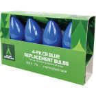 Home Impressions C9 Blue Ceramic 125V Replacement Light Bulb (4-Pack) Image 3