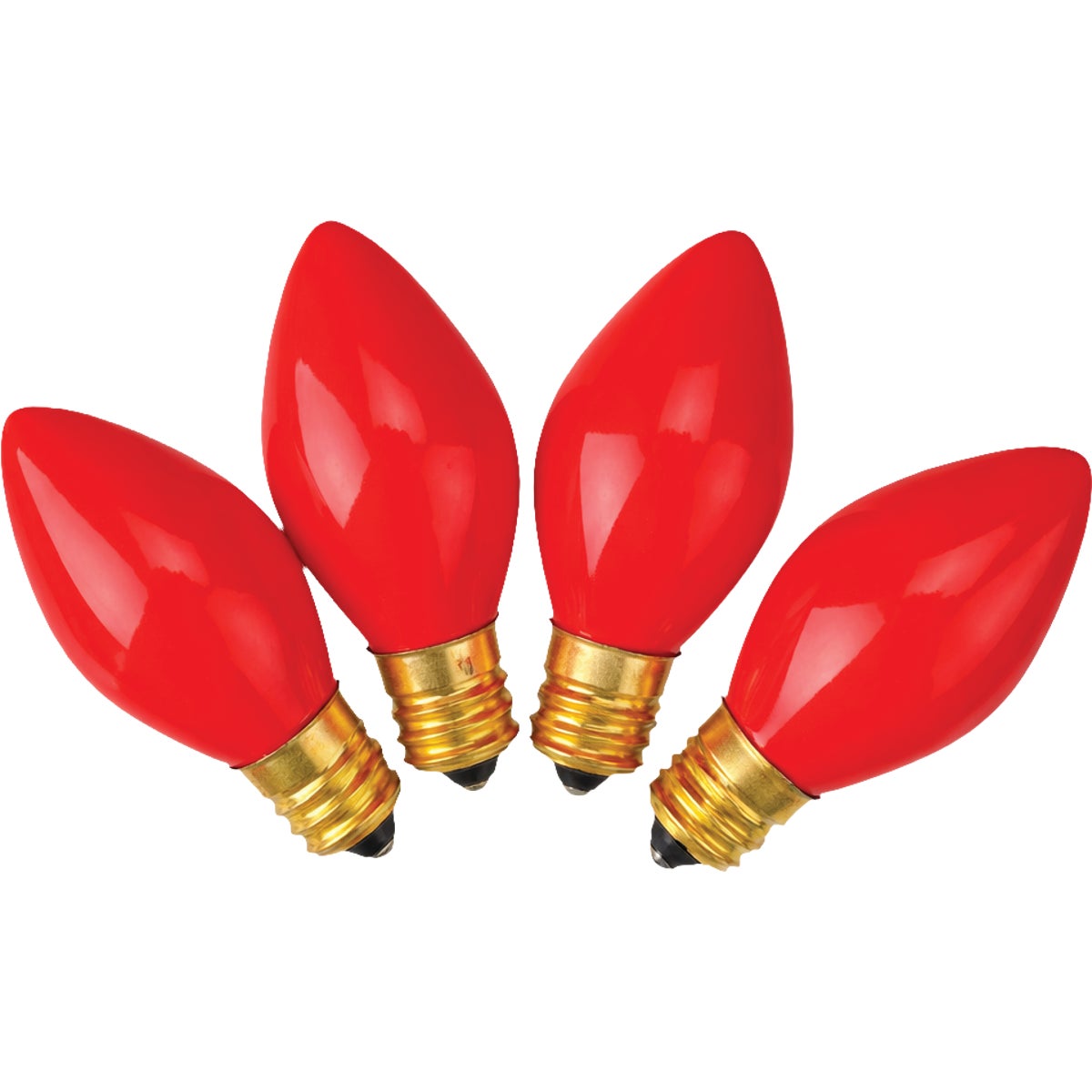 Home Impressions C9 Red Ceramic 125V Replacement Light Bulb (4-Pack)