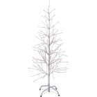 Holiday Bright Lights 4 Ft. Red & Green LED Double Twinkle Hollyberry Lighted Twig Tree Image 1