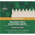 Home Impressions Clear 150-Bulb Heavy-Duty Mini Incandescent Light Set with White Wire Image 2