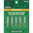 Home Impressions Heavy-Duty Mini Clear 2.5V Replacement Light Bulb (5-Pack) Image 2