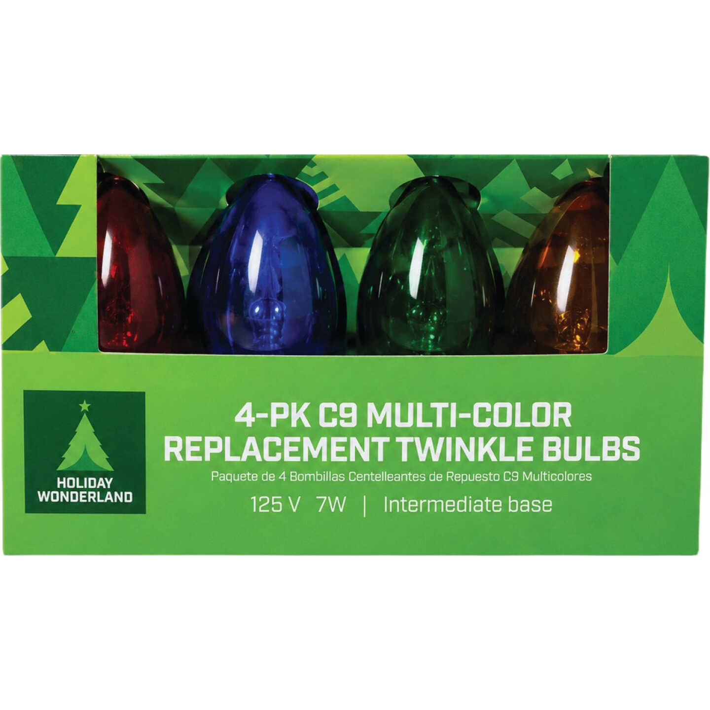 Home Impressions C9 Multi Twinkle 125V Replacement Light Bulb (4-Pack) Image 2