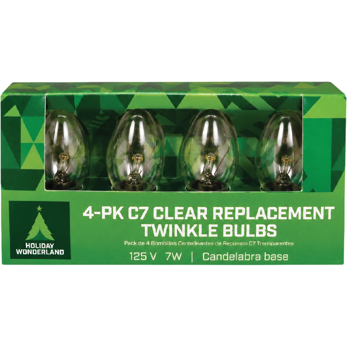 Home Impressions C7 Clear Twinkle 125V Replacement Light Bulb (4-Pack) Image 2