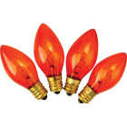 Home Impressions C7 Orange Transparent 125V Replacement Light Bulb (4-Pack) Image 1