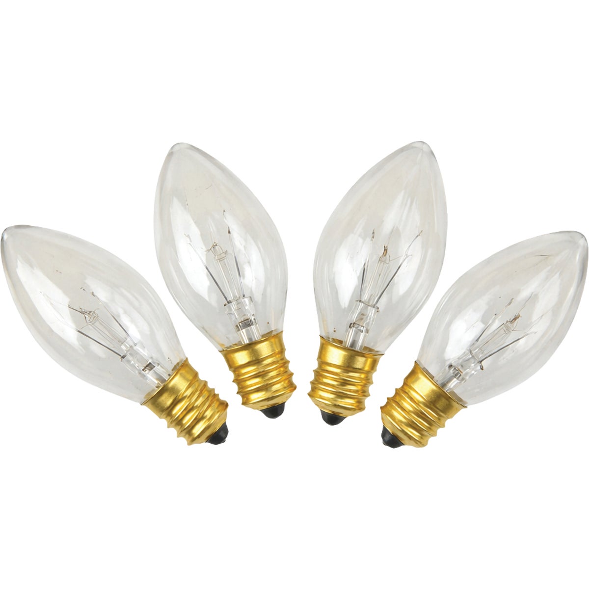 Home Impressions C7 Clear Transparent 125V Replacement Light Bulb (4-Pack) Image 1