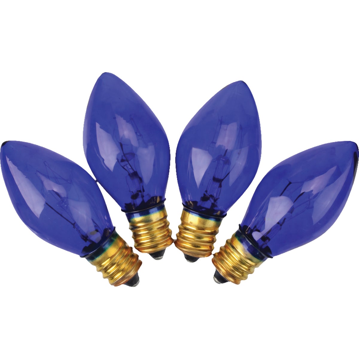 Home Impressions C7 Blue Transparent 125V Replacement Light Bulb (4-Pack)