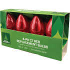 Home Impressions C7 Red Transparent 125V Replacement Light Bulb (4-Pack) Image 3