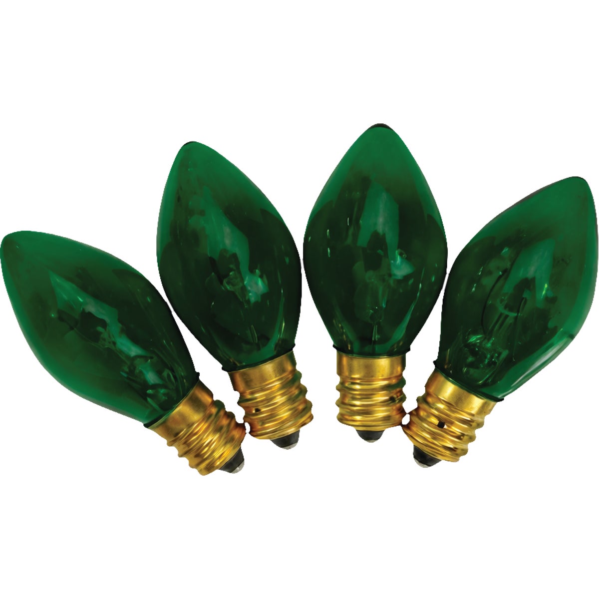 Home Impressions C9 Green Transparent 125V Replacement Light Bulb (4-Pack) Image 1
