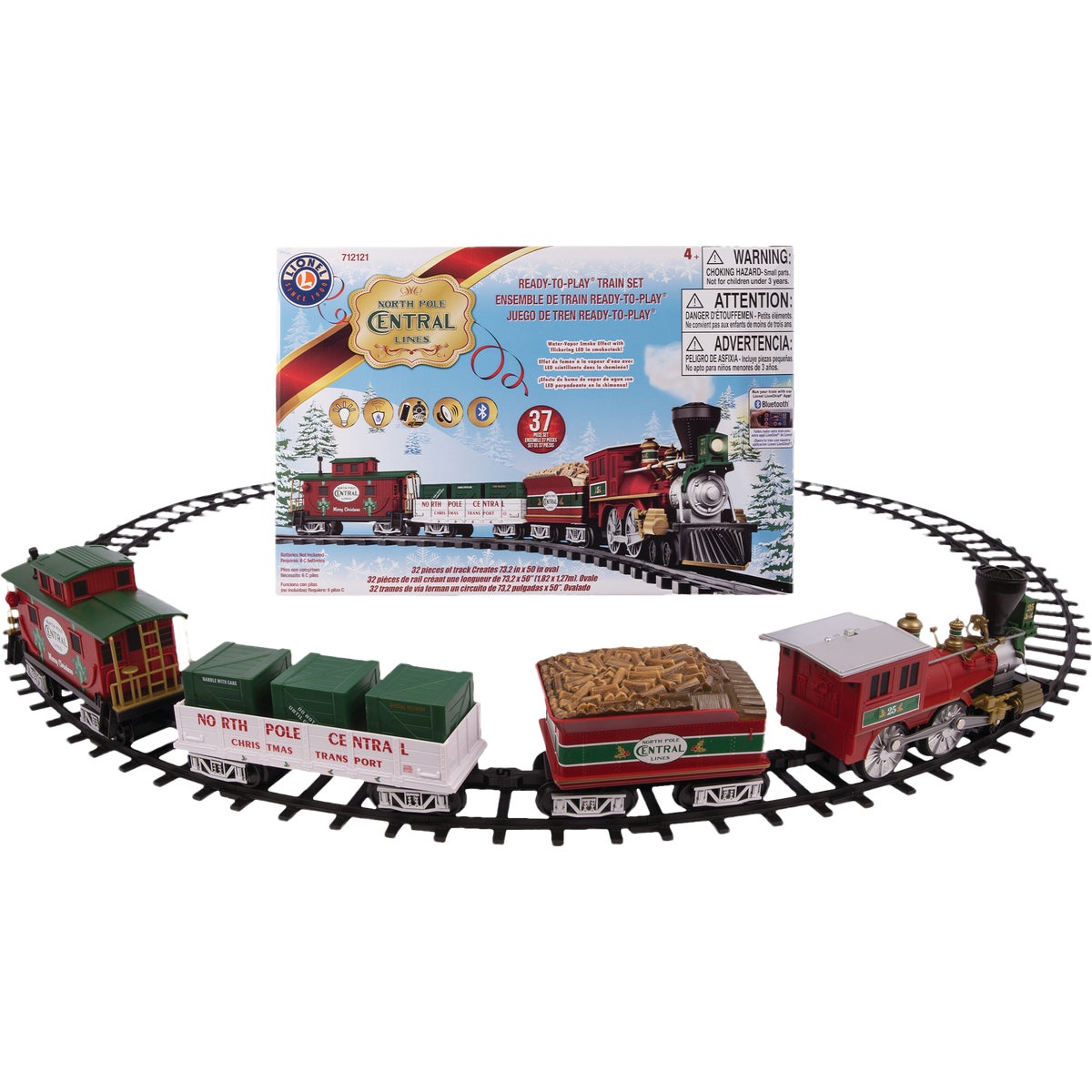Lionel North Pole Central Ready To Play Bluetooth Train Set (37-Piece) Image 2