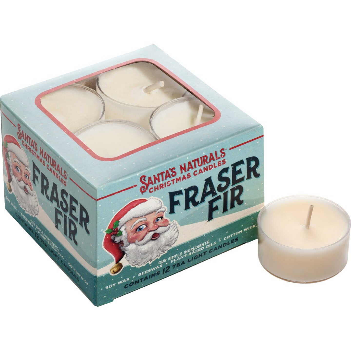 Santa's Naturals Fraser Fir Tea Light Candles (12-Pack) Image 1