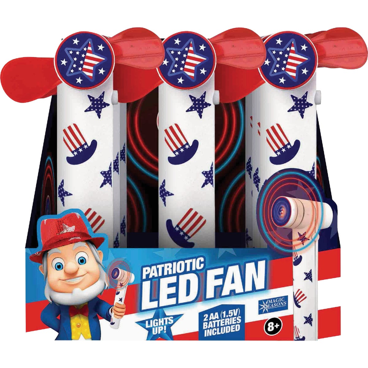 Magic Seasons Patriotic LED Light-Up Fan