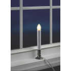 Xodus 8 In. H. x 1.75 In. D. Nickel Finish Base Plug In Candle with Dusk to Dawn Light Sensor and Replaceable LED C7 Bulb Image 2