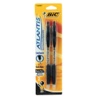 Bic Atlantis Medium Point Black Ball Point Pen (2-Pack) Image 1