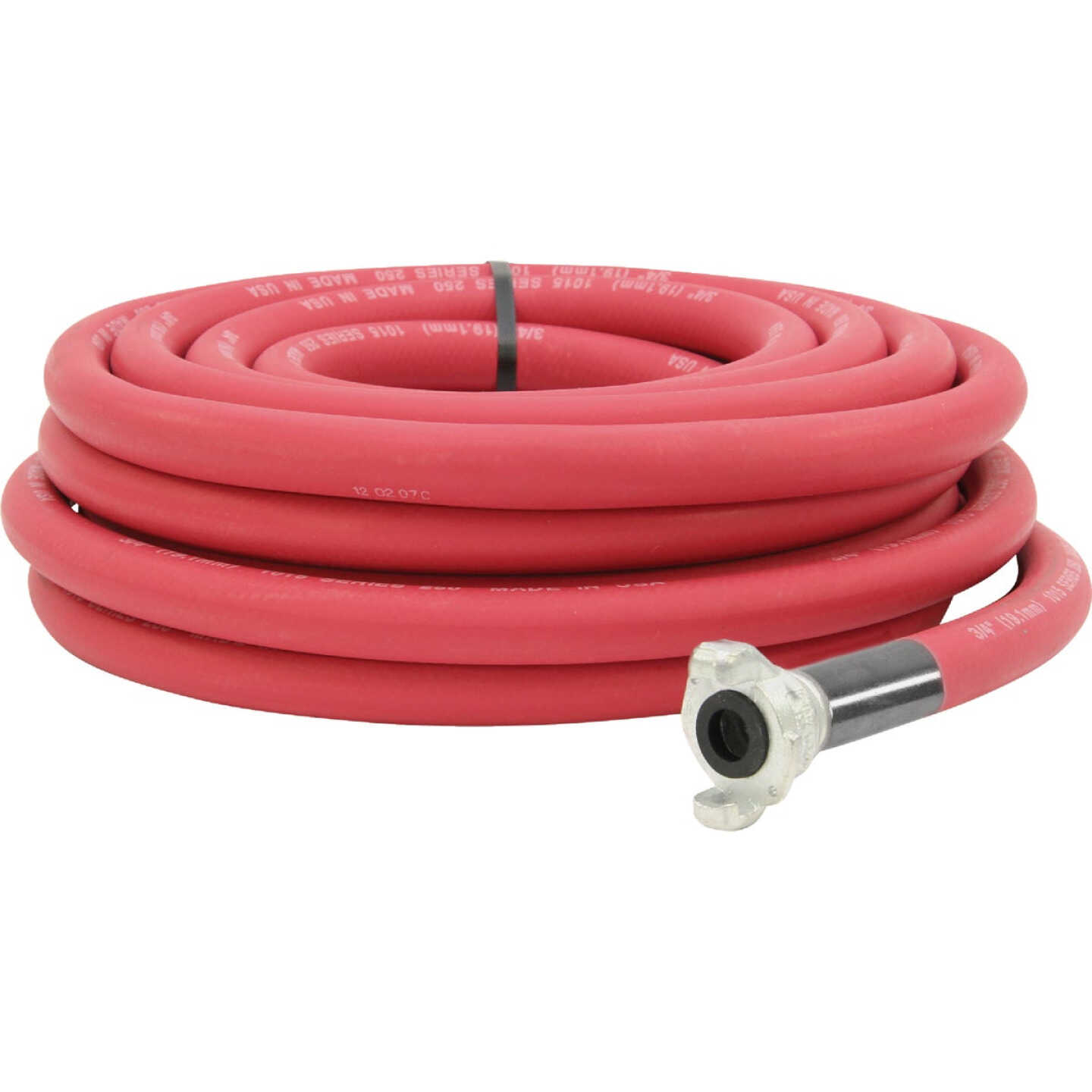 Goodyear 3/4 In. ID x 50 Ft. RED 300# Universal Chicago Coupling Utility Hose Image 1