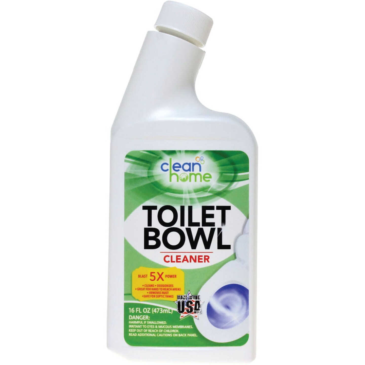 Clean Home 16 oz Liquid Chlorine Toilet Bowl Cleaner Image 1