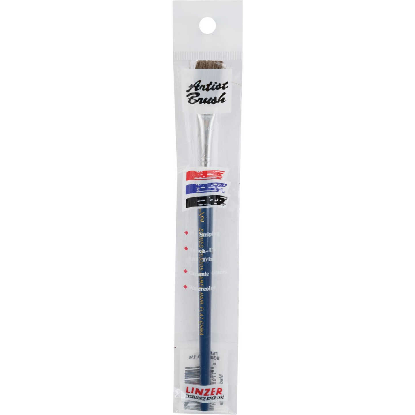 Linzer 1/2 In. Camel Hair Flat Water Color Artist Brush Image 1