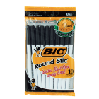 Bic Round Stic Medium Point Black Ball Pen (10-Pack) Image 1