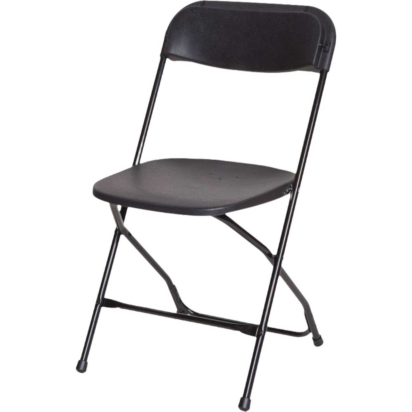 Pre Sales Inc. Black Plastic Metal Frame Folding Chair Image 1