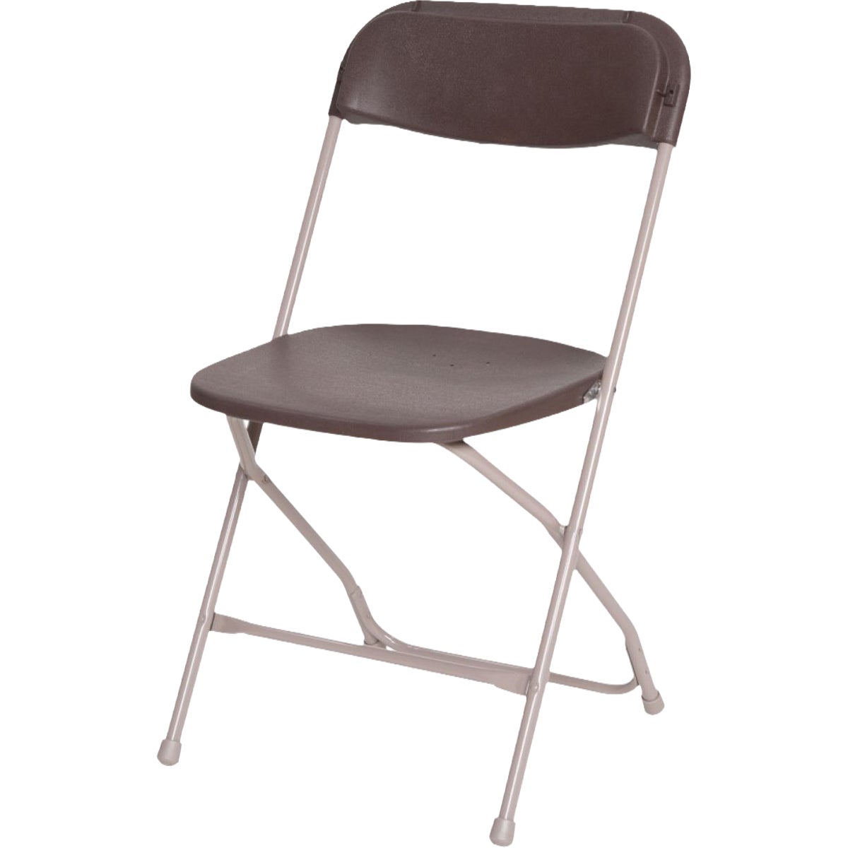 Pre Sales Inc. Brown Plastic Metal Frame Folding Chair Image 1