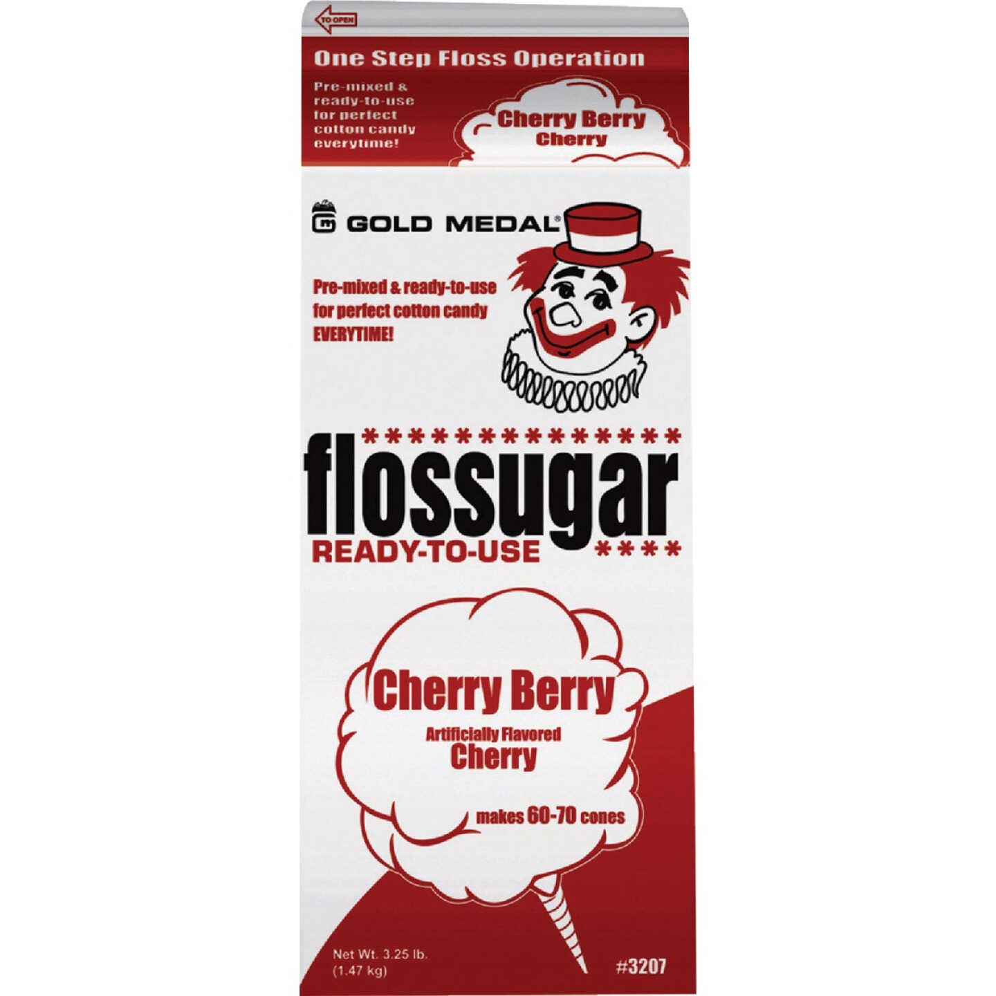 Gold Medal 1/2 Gal. Cherry Berry Cotton Candy Sugar Image 1