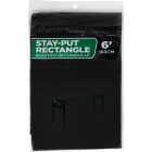 30 In. x 72 In. Black Stay-Put Fitted Rectangular Table Cover Image 1