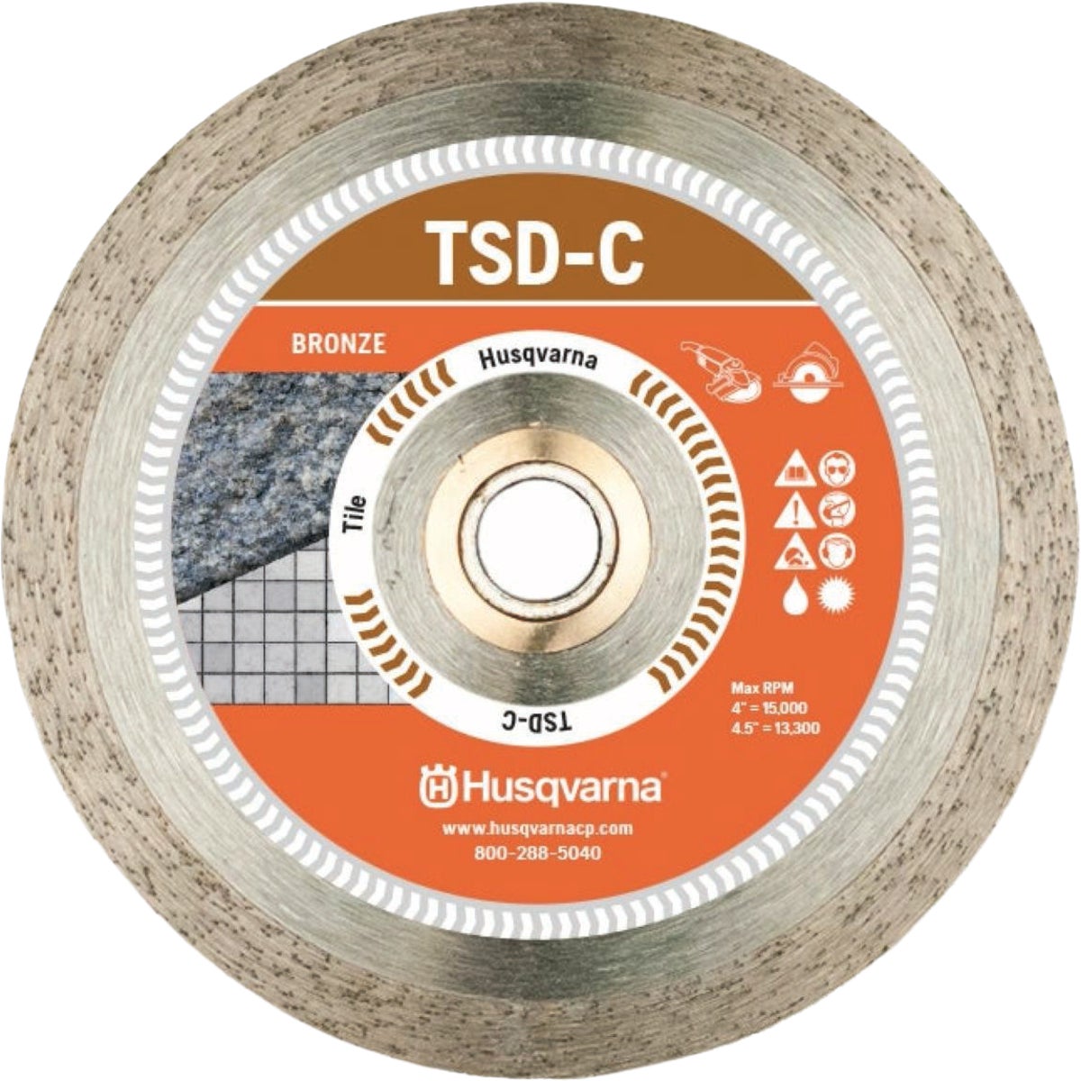 Husqvarna 7 In. Dri Disc Continuous Rim Tile Diamond Blade