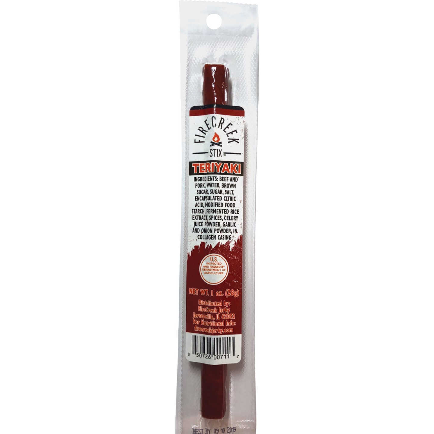 FireCreek Snacks 1 Oz. Smoked Teriyaki Beef Stix Jerky Image 1