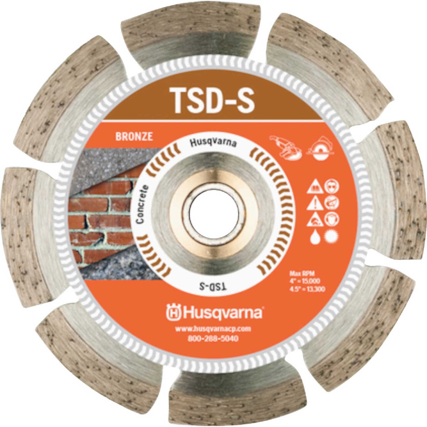 Husqvarna TSD-S 4 In. Segmented Diamond Circular Saw Blade Image 1