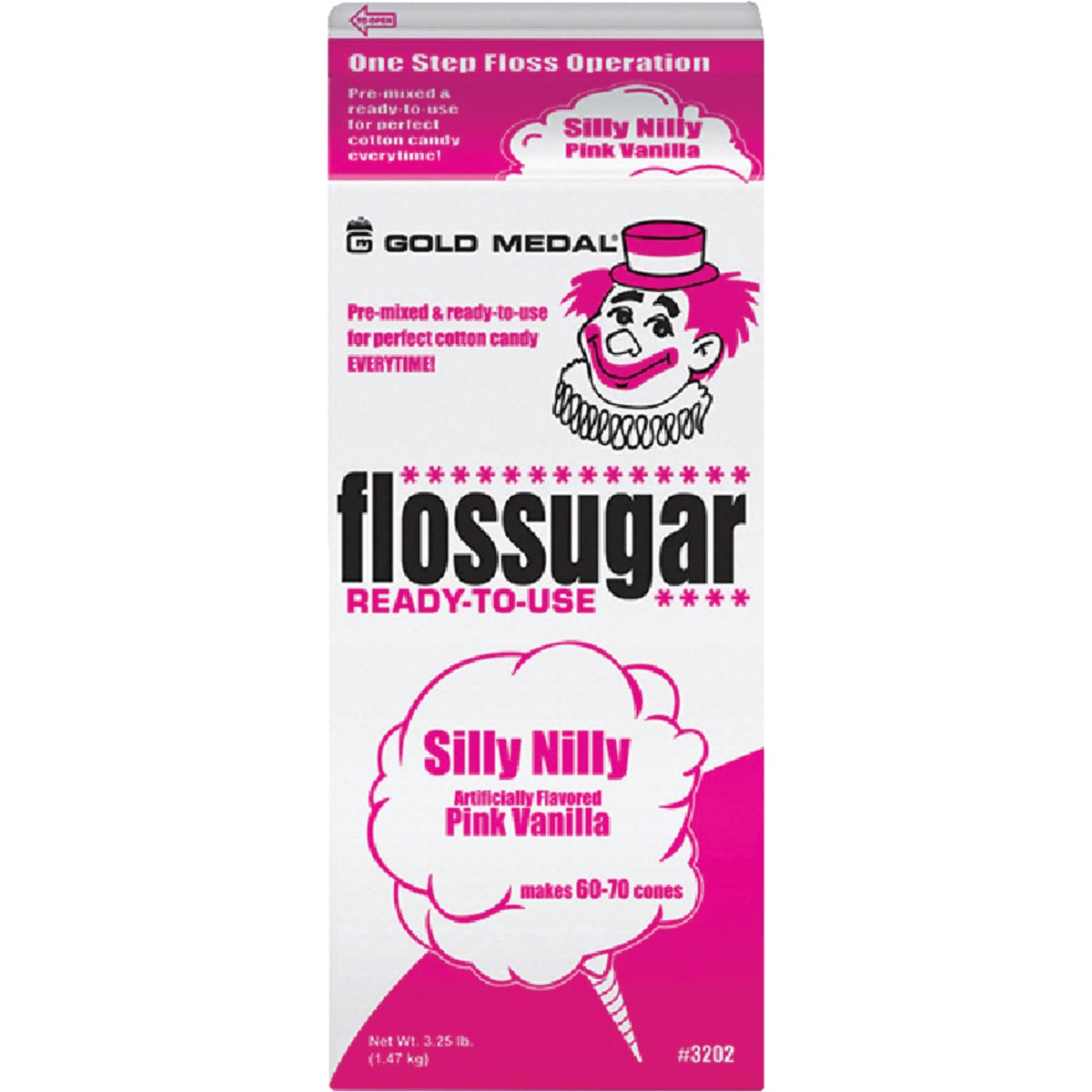 Gold Medal 1/2 Gal. Pink Vanilla Cotton Candy Sugar